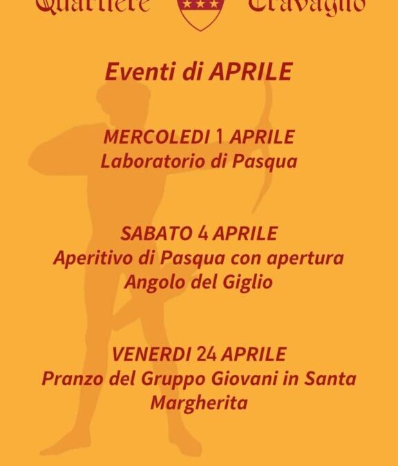 EVENTI DI APRILE 2026